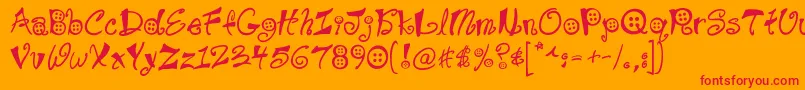 Buttons Font – Red Fonts on Orange Background