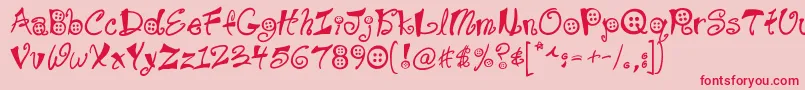 Buttons Font – Red Fonts on Pink Background