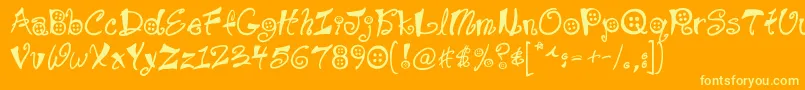 Buttons Font – Yellow Fonts on Orange Background