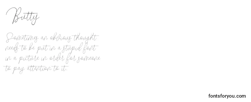 Schriftart Butty