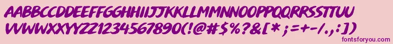 Buvard Font – Purple Fonts on Pink Background