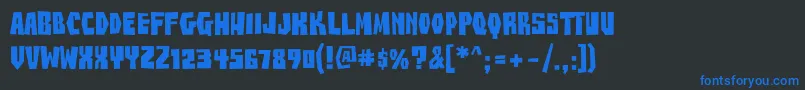 BuzzSawAOE Font – Blue Fonts on Black Background