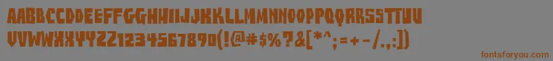 BuzzSawAOE Font – Brown Fonts on Gray Background