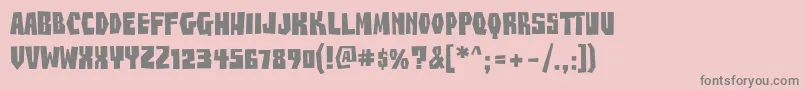 BuzzSawAOE Font – Gray Fonts on Pink Background