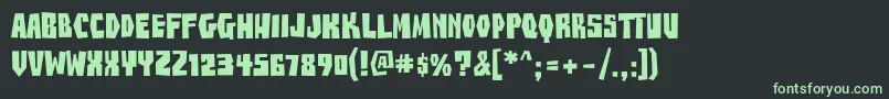BuzzSawAOE Font – Green Fonts on Black Background