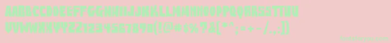 BuzzSawAOE Font – Green Fonts on Pink Background