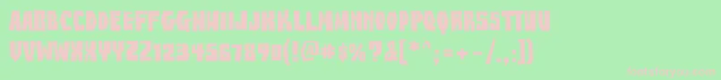 フォントBuzzSawAOE – 緑の背景にピンクのフォント