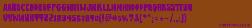 BuzzSawAOE Font – Purple Fonts on Brown Background