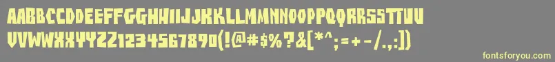 BuzzSawAOE Font – Yellow Fonts on Gray Background