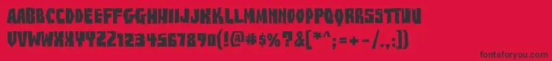 BuzzSawChiAOE Font – Black Fonts on Red Background