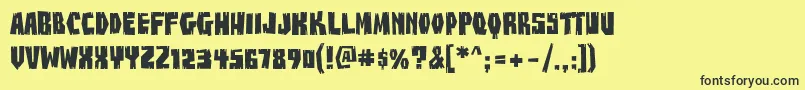 BuzzSawChiAOE Font – Black Fonts on Yellow Background