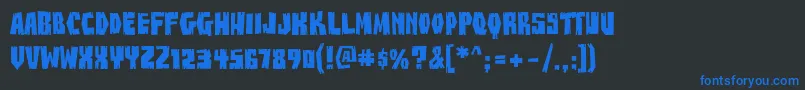 BuzzSawChiAOE Font – Blue Fonts on Black Background
