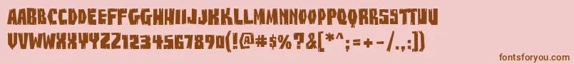 BuzzSawChiAOE Font – Brown Fonts on Pink Background