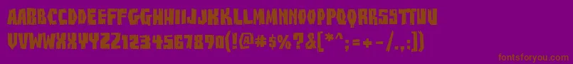 BuzzSawChiAOE Font – Brown Fonts on Purple Background