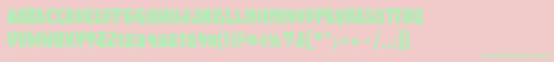 fuente BuzzSawChiAOE – Fuentes Verdes Sobre Fondo Rosa