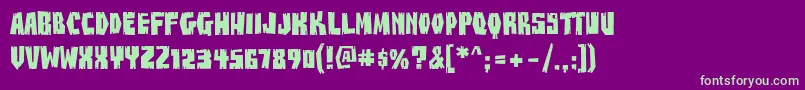 BuzzSawChiAOE Font – Green Fonts on Purple Background
