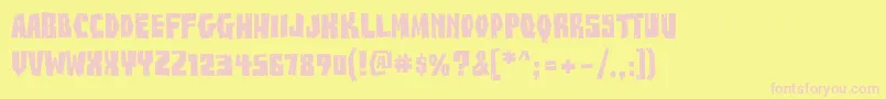 BuzzSawChiAOE Font – Pink Fonts on Yellow Background