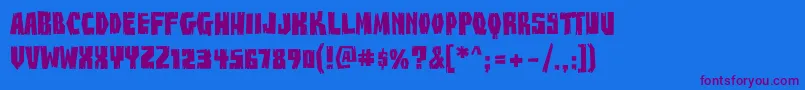 BuzzSawChiAOE Font – Purple Fonts on Blue Background