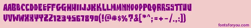BuzzSawChiAOE Font – Purple Fonts on Pink Background