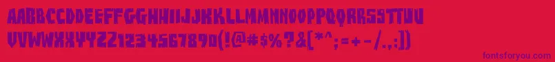 BuzzSawChiAOE Font – Purple Fonts on Red Background