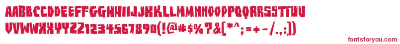 フォントBuzzSawChiAOE – 白い背景に赤い文字
