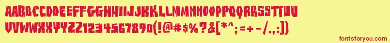 BuzzSawChiAOE Font – Red Fonts on Yellow Background