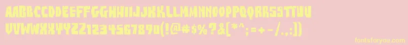 BuzzSawChiAOE Font – Yellow Fonts on Pink Background