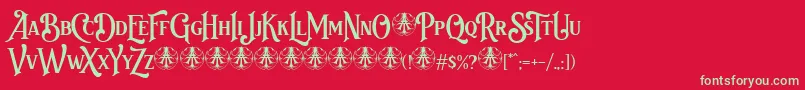 Bvas Estadas Personal Use Only Font – Green Fonts on Red Background