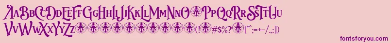 Bvas Estadas Personal Use Only Font – Purple Fonts on Pink Background
