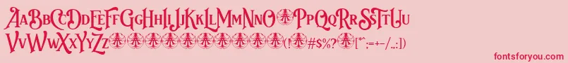 Bvas Estadas Personal Use Only Font – Red Fonts on Pink Background