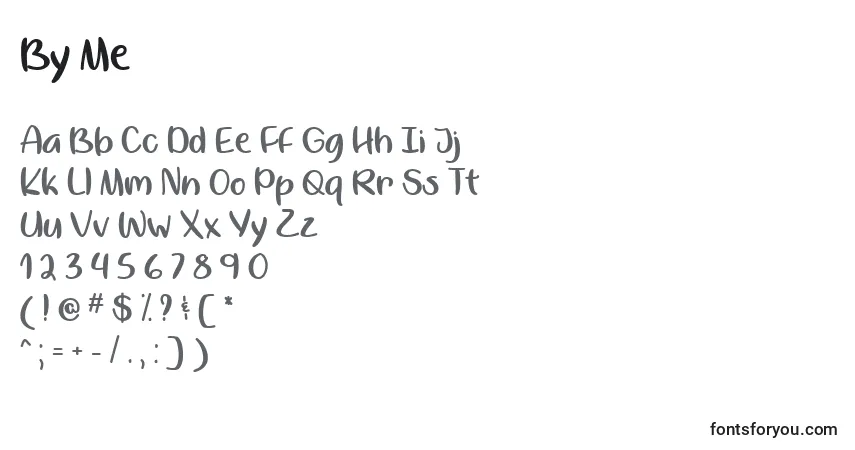 Czcionka By Me   – alfabet, cyfry, specjalne znaki