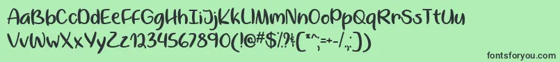 フォントBy Me   – 緑の背景に黒い文字