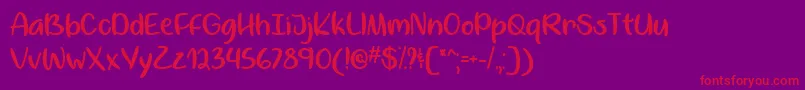 By Me   Font – Red Fonts on Purple Background