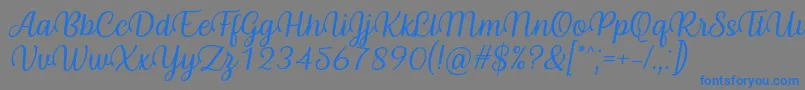 Шрифт Byby Font Italic – синие шрифты на сером фоне