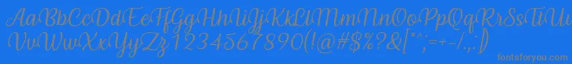 Шрифт Byby Font Italic – серые шрифты на синем фоне