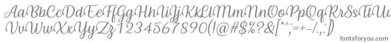 Czcionka Byby Font Italic – szare czcionki na białym tle