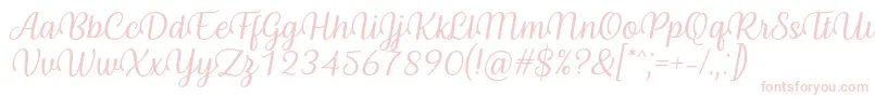 フォントByby Font Italic – ピンクのフォント