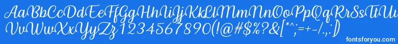 fuente Byby Font Italic – Fuentes Blancas Sobre Fondo Azul