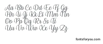 Schriftart Byby Font Italic