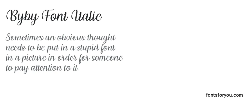 Fonte Byby Font Italic