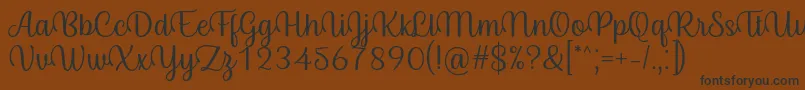 Weitere Informationen zur Byby Font Regular-Schriftart Byby Font Regular-Schriftart – Schwarze Schriften auf braunem Hintergrund