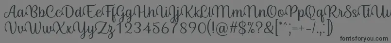 Подробнее о шрифте Byby Font Regular Шрифт Byby Font Regular – чёрные шрифты на сером фоне