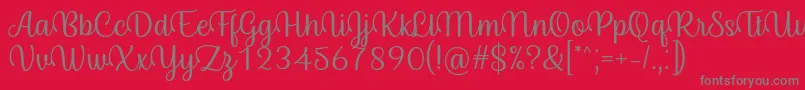 Byby Font Regular Font – Gray Fonts on Red Background