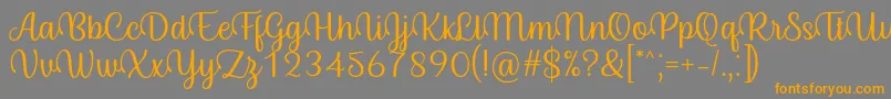 Byby Font Regular Font – Orange Fonts on Gray Background