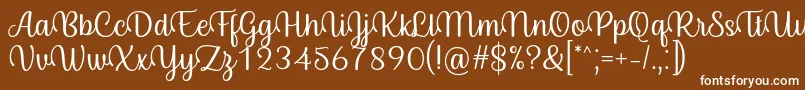 Шрифт Byby Font Regular – белые шрифты на коричневом фоне