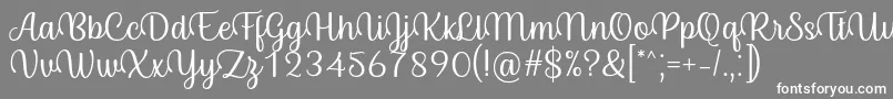 Byby Font Regular-Schriftart – Weiße Schriften auf grauem Hintergrund