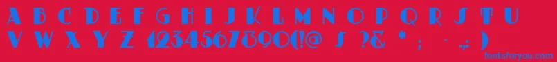 Dustyrose Font – Blue Fonts on Red Background