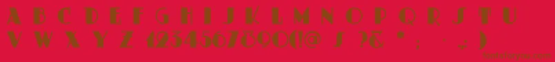 Dustyrose Font – Brown Fonts on Red Background