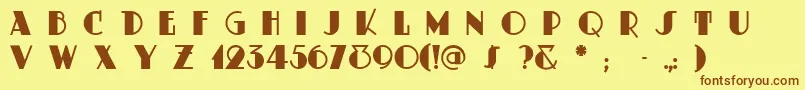 Dustyrose Font – Brown Fonts on Yellow Background