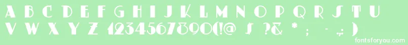 Dustyrose Font – White Fonts on Green Background